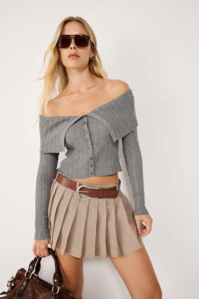 No Matter What Strickpullover mit Knopfdetails