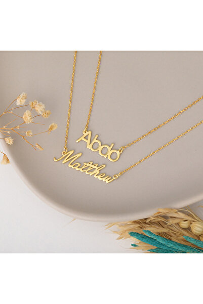 ELWEUS JEWELLERY GOLD 925 Karat Gümüş , Gerçek Altın Kaplama El Yapımı Isimli...