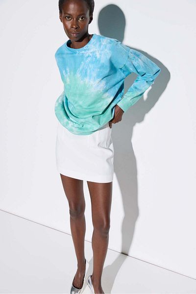 No Matter What Oversized Batik Effect Sweatshirt