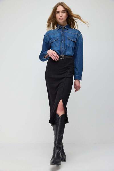 No Matter What Cord-Midirock mit Schlitz