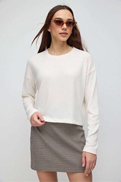 No Matter What Weiches Basic-T-Shirt aus Strickstoff