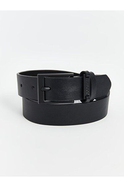 LC Waikiki Nevavm Farkıyla Lcw Accessories Black Leather Look Boy's Belt