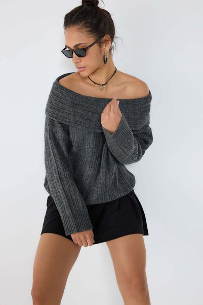No Matter What Strickpullover mit U-Boot-Ausschnitt