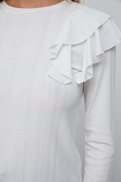 No Matter What Ärmellose Rüschenbluse aus türkischem Stoff