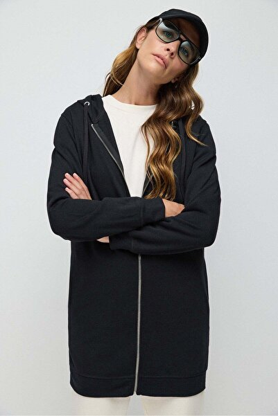 No Matter What langer Pullover mit Reißverschluss