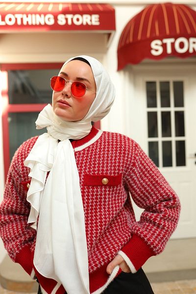 Silk Home Deluxe Ecru Shawl - Spoon Pattern and Jacquard