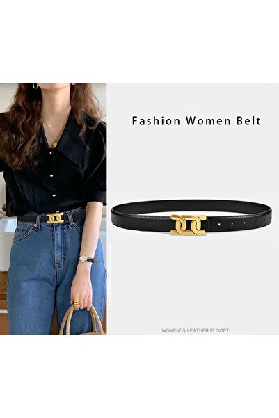 LA'FESTİN Gold Toka Kadın Kemer , Pantolon Kemeri, Gömlek Kemeri,Ceket Kemeri