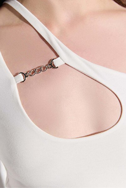 No Matter What Bluse mit Cut-Outs an Schultern und Brust