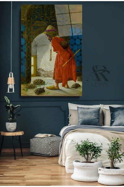 AR AJANS KANVAS TABLO مدرب السلحفاة، عمل عماني حمد Bey CAM TABLE