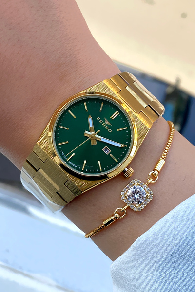 FERRO Orijinal 2 Yıl Garantili Su Geçirmez Paslanmaz Çelik Kordon Kadın Kol Saati