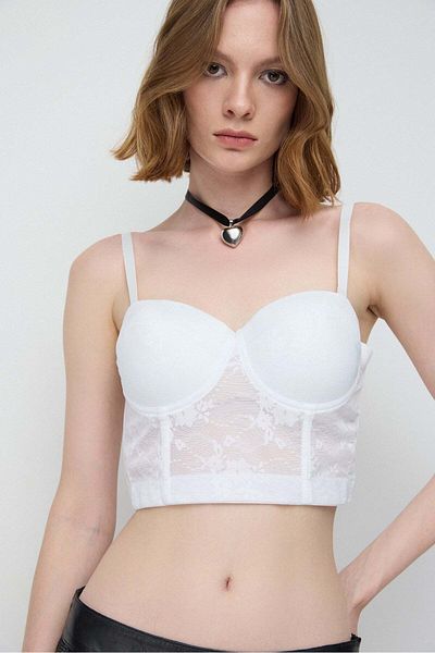 No Matter What Adjustable Lace Bustier Top