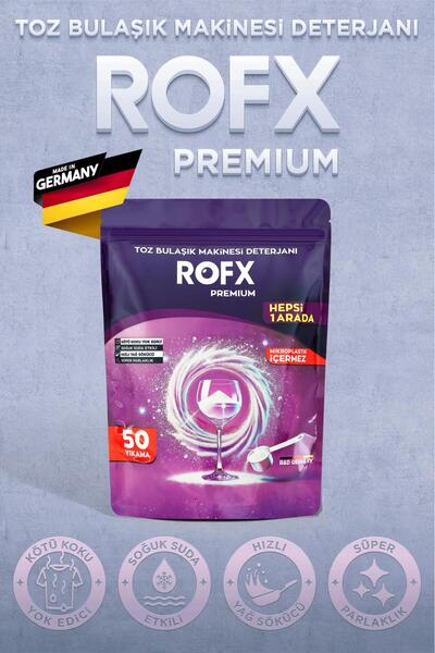 ROFX بريميوم الكل في 1 50 مسحوق غسيل لغسالة الأطباق 1000 جرام.