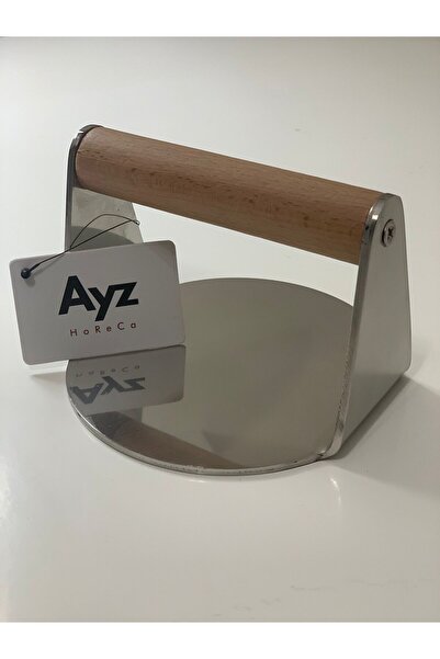 Home AYZ HORECA Yuvarlak Smash Burger Presi , 12 cm , 3 mm , Paslanmaz Çelik ...