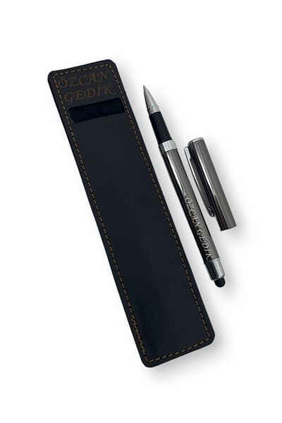 SürLaz Father's Day Special Single Handmade Leather Sheathed Touch Pen Pen