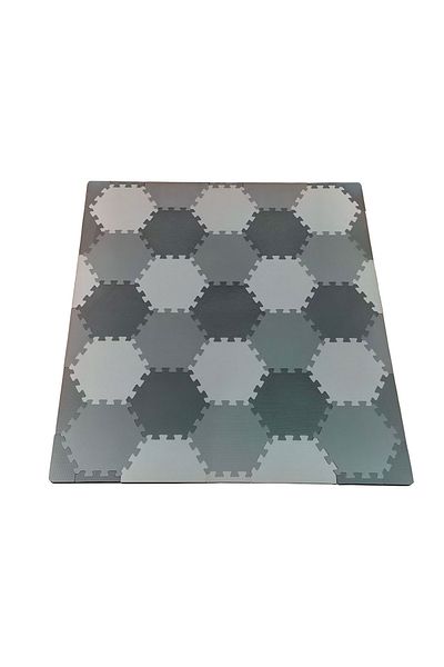 Bumble & Bird Baby Hexagonal Playmat Tiles - Grey/Cream