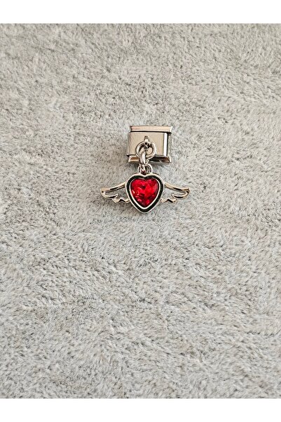 SiestaAccessories Italian Stylish Bracelet Charm - with Wings and Heart Dangle