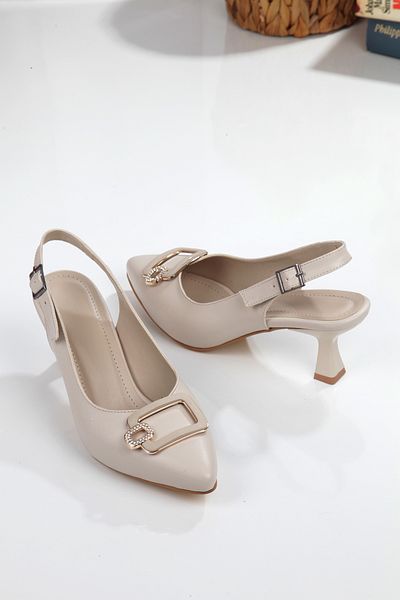 Hanımsoller Pantofi cu toc pentru femei Elena Buckle