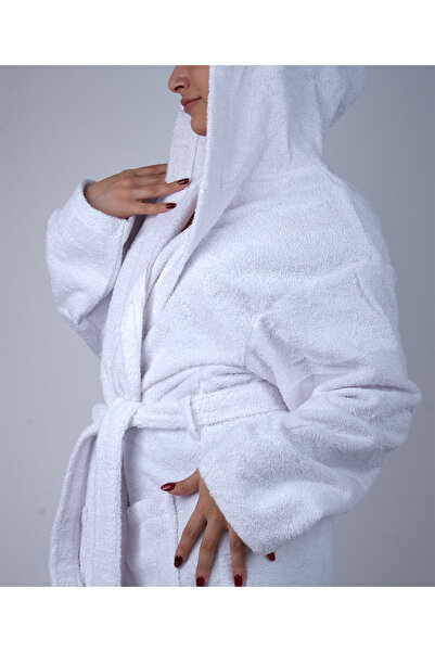 DC Teks Λευκό χρώμα 100% βαμβακερό μπουρνούζι με κουκούλα (S-M-L-XL-2XL-3XL-4XL) Μεγάλο και μεγάλο μέγεθος