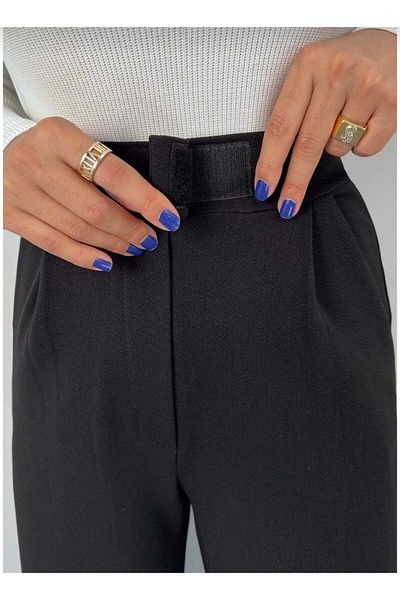 cto your style Black Women's Lycra Comfortable Fit Velcro Closure Palazzo Pants