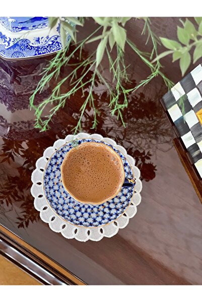 QBR Home Set of 5 Hole Work Embroidered Cocktail Presentation Napkins (5 Pcs)