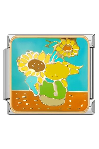 SiestaAccessories زهرة الأقحوان الصفراء تحت عنوان - سحر سوار الإيطالية