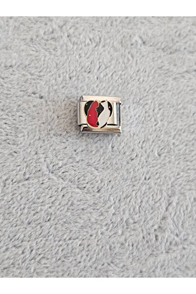 SiestaAccessories Cat Themed - Double Red White Cat Italian Bracelet Charm