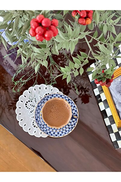 QBR Home Set of 5 Hole Work Embroidered Cocktail Presentation Napkins (5 Pcs)