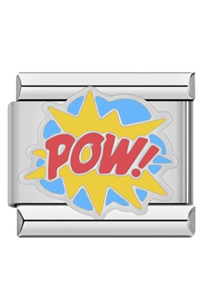SiestaAccessories POW! سحر الإسورة الإيطالية - شعار مكتوب