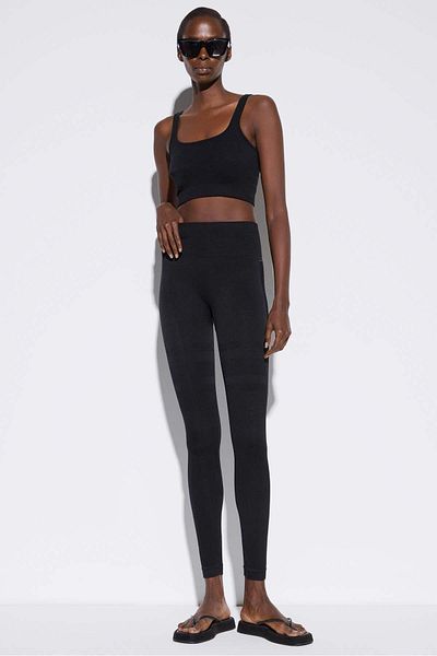 No Matter What Seamless High-Waisted Leggings with Detailed Stitching