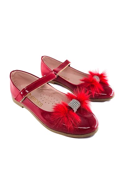 Julshen Girl's Feather Bow Ballerina Shoes
