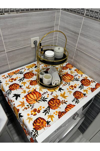 HALFART Pumpkin Duck Linen Waterproof and Dirty-Proof Washing Machine Cover - with Stylish Pattern Options