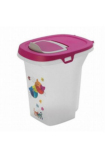 Moderna Friends Cat Dog Food Storage Container Fuchsia 6 Lt