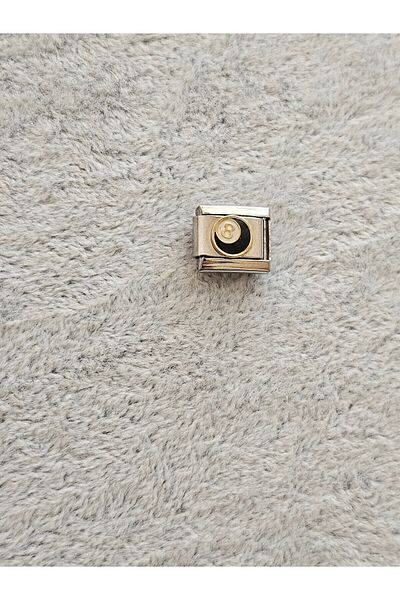 SiestaAccessories Italian Silver 8Ball Bracelet Charm