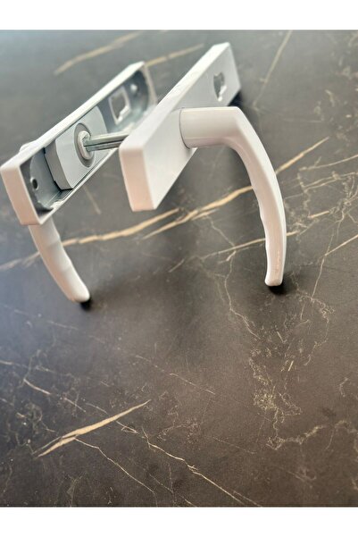 EVA PLAST Pvc Pimapen Plastik Kapı Kolu Balkon/tuvalet(WC)/banyo (BAREL YUVALI) / Beyaz 2 Adet