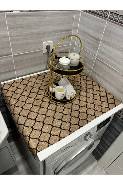HALFART Moroccan Jute Pattern Duck Linen Waterproof Washing Machine Cover - with Stylish Pattern Options
