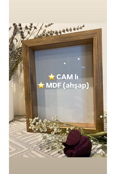 Sevcan sanat atölyesi 25X30X3 Memory Souvenir Frame Collection Box Rose Box