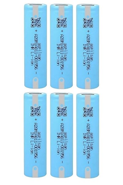 ASPİLSAN Aspilsan A28 Başlıksız Puntalı 3.7V 2900MAH 25A Discharge Şarjlı Li-Ion Pil 6 Adet Set