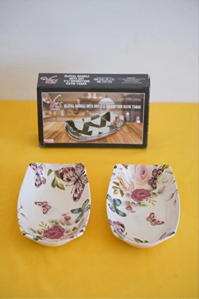 Panayır Home Digital Printed 2-Piece Rectangular Boat Plate