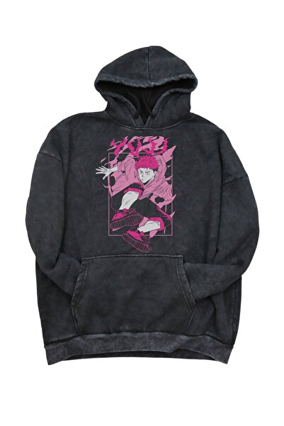 Fuddy Moda Φούτερ με κουκούλα με στάμπα Yuji Itadori - Unisex Jujutsu Kaisen ...