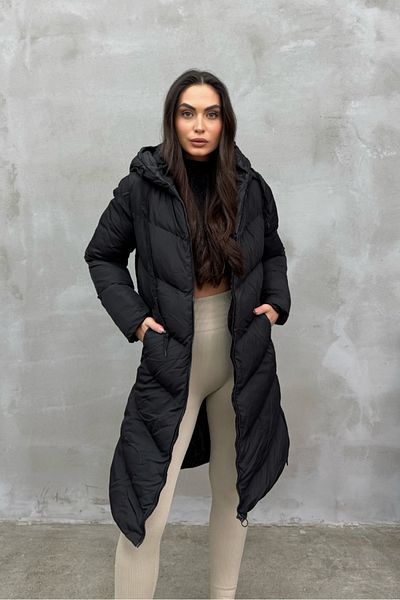 msm fashion Women's Long Puffer Jacket with Hood and Pockets
