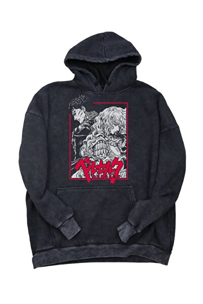 Fuddy Moda Φούτερ με κουκούλα με στάμπα Guts και Griffith, Unisex με στάμπα A...