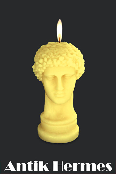 FANTASTİK SANAT ATÖLYESİ Sarı Renk Antik Hermes Büstü Vanilya Kokulu Dekorati...