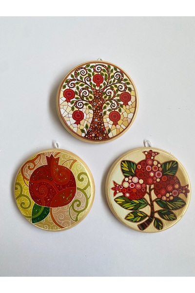ZeyMin Art Mutfak Temalı Nar 3lü Duvar Süsü