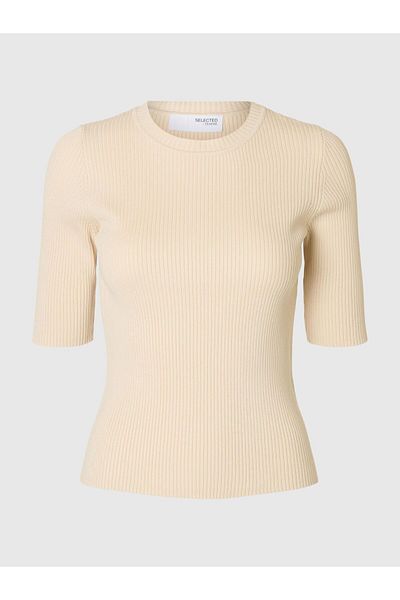 Selected Femme Strickoberteil Rippstrick