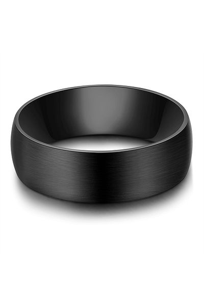 True Rebels Edelstahlring Halkası Edelstahl schwarz