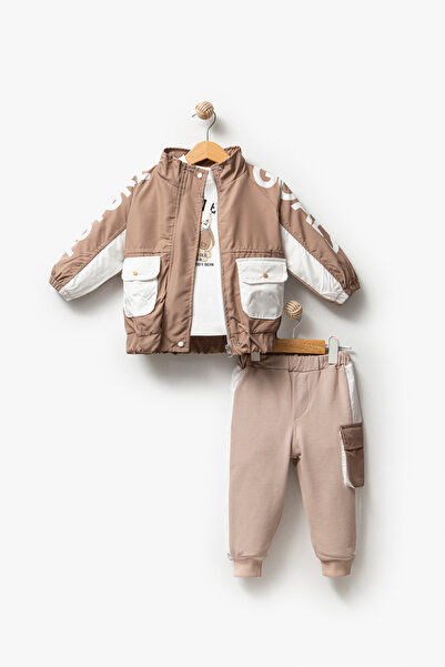 Jikko Baby طقم معطف واق من المطر للأطفال الأولاد مكون من 3 قطع 9065