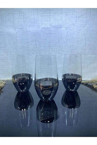 Heda Porselen Grus 6 Piece Platinum Plated Drink Glass Set