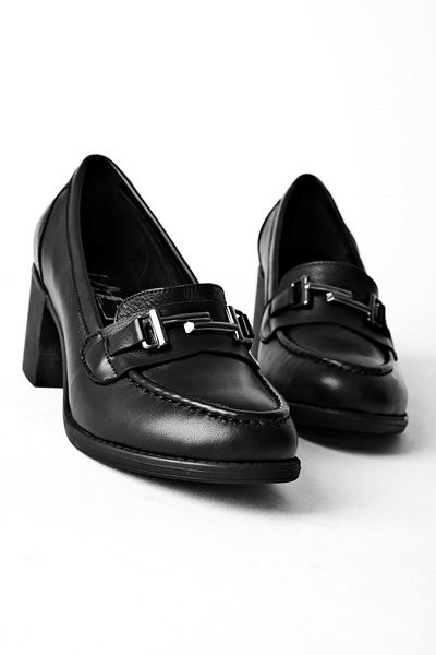 Lal Shoes & Bags Pantofi cu toc Brookl din piele naturală pentru femei-negri