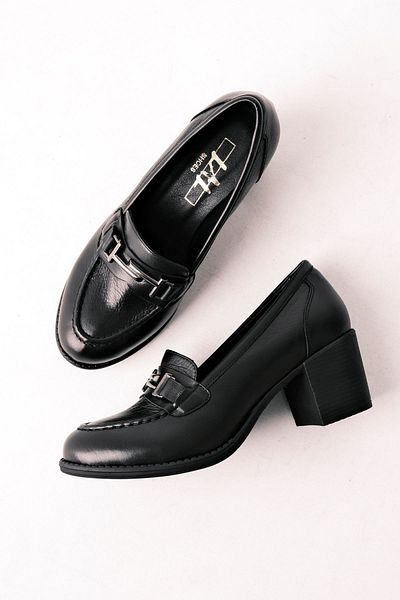 Lal Shoes & Bags Pantofi cu toc Brookl din piele naturală pentru femei-negri