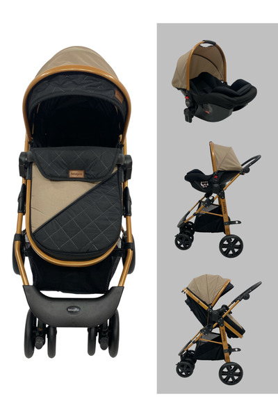 BEBEGOLD Classic Brown Travel Sistem, Çift Yönlü, ( Seyahat Sistem ) Bebek Ar...